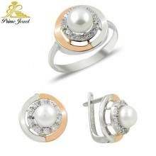 Altın +Gümüş Zirkon Taşlı Set